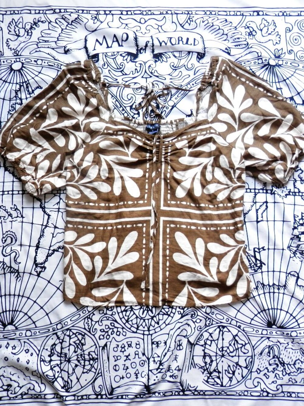 City Chic || Juniper Tile Modern Muse Linen Blend Top
